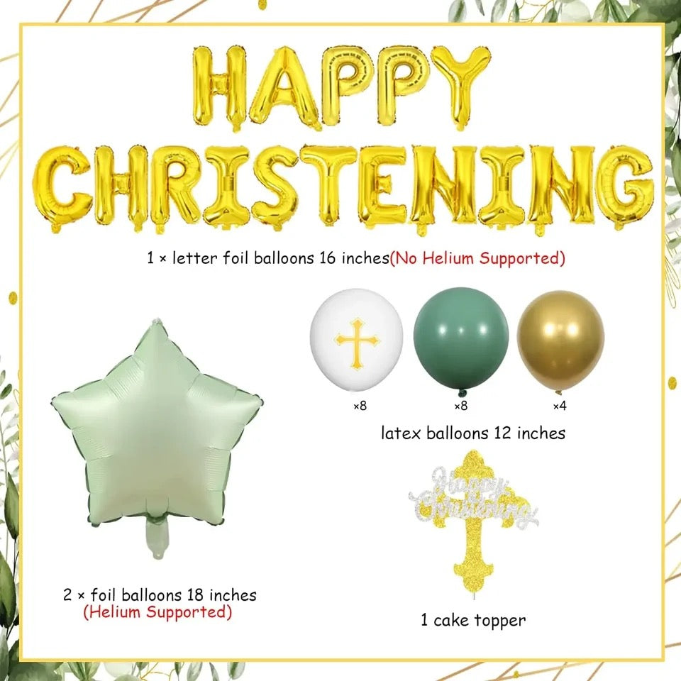 Blessed Beginnings: 'Happy Christening' Elegance - Party Kit