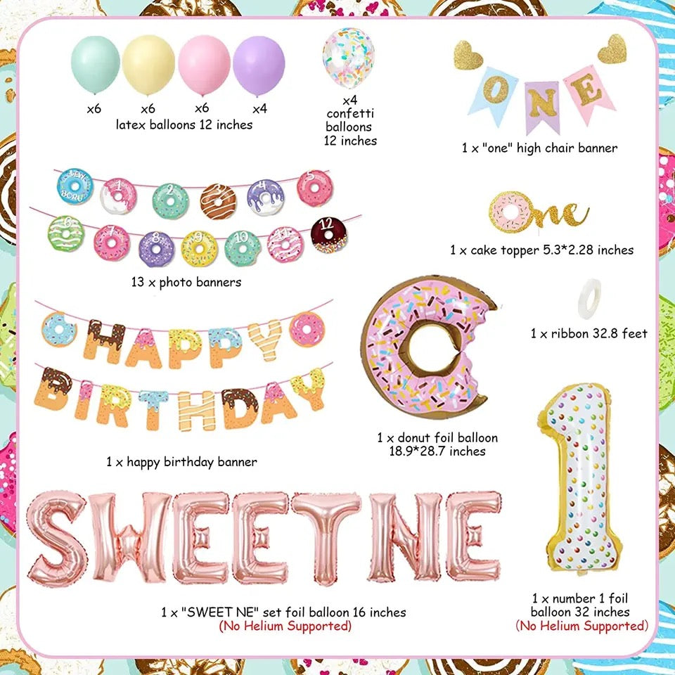 Donut Grow Up So Fast: 'Sweet One' 1st Birthday - Party Kit