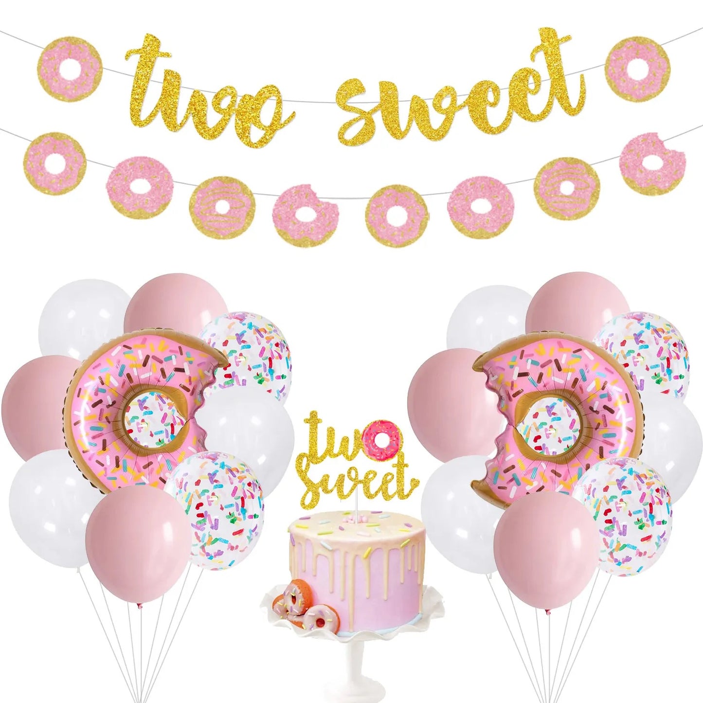 Two Sweet Donut Delight: Sugar Rush 2nd Birthday - Party Kit