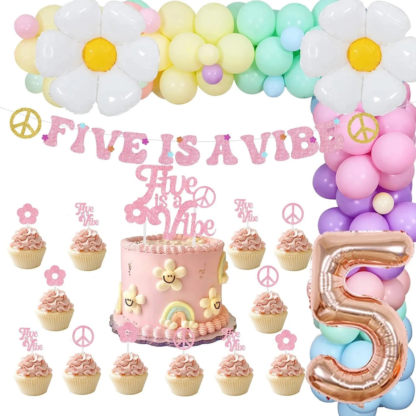 Retro Rave Revelry: Five Is A Vibe - Party Kit