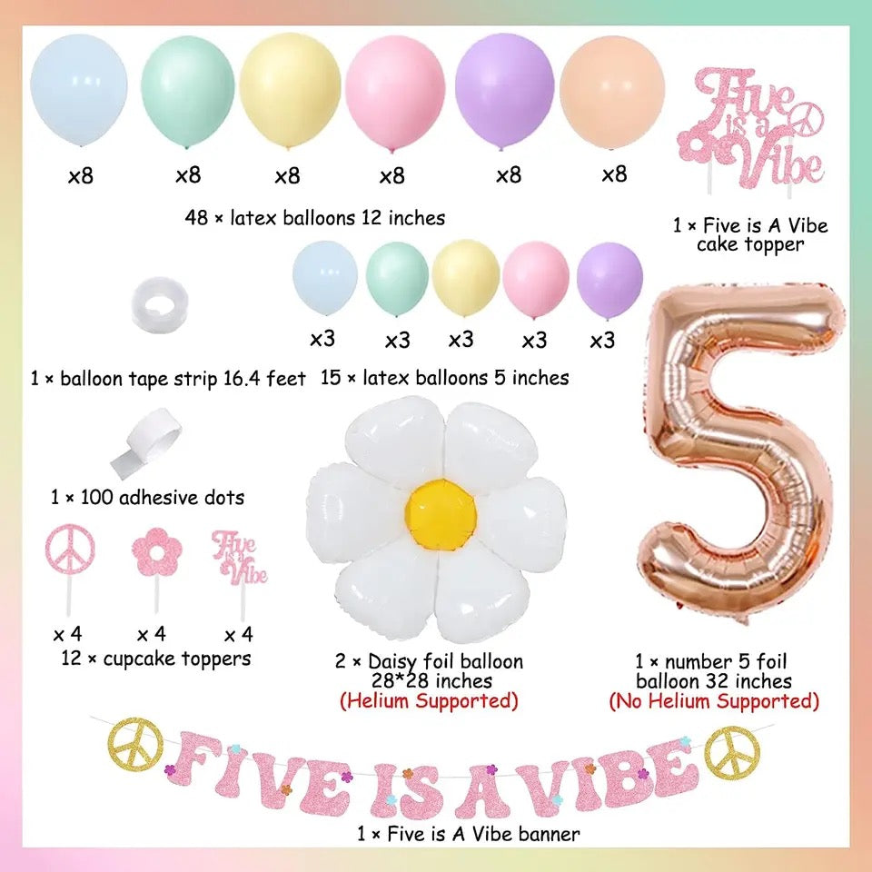 Retro Rave Revelry: Five Is A Vibe - Party Kit