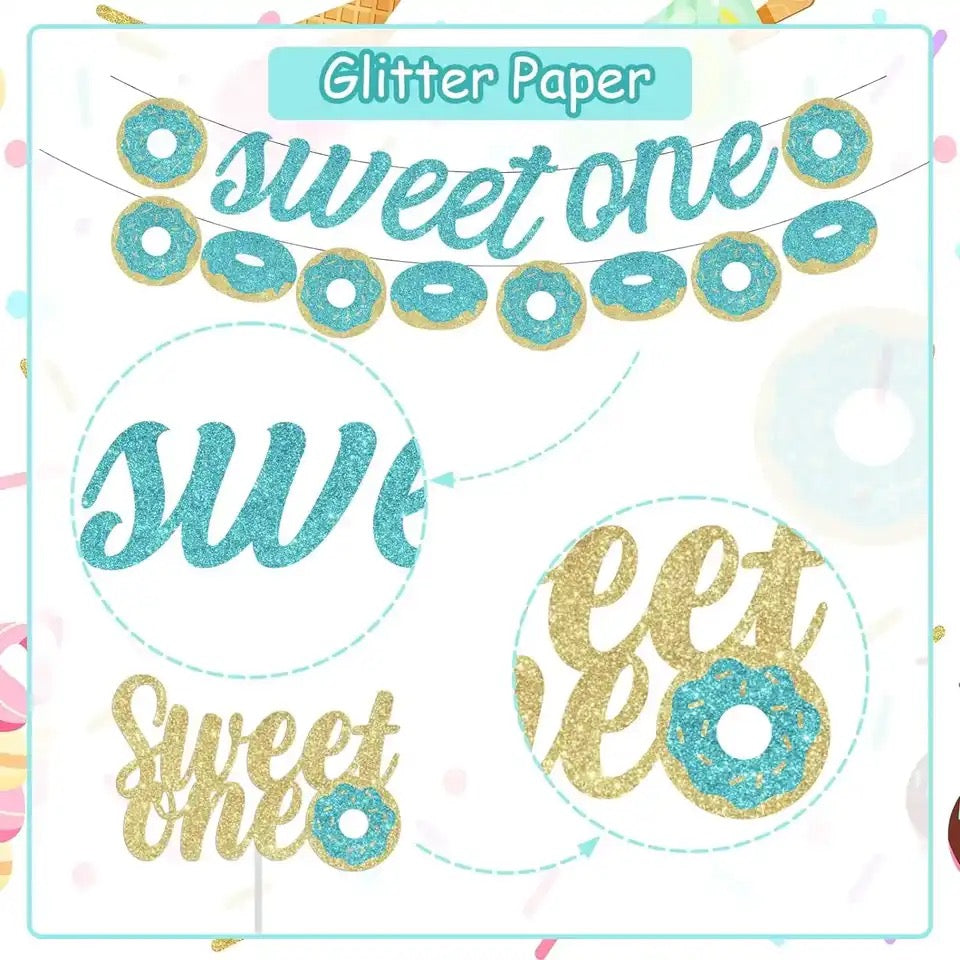 Donut Delight: Blue Sweet One 1st Birthday - Party Kit