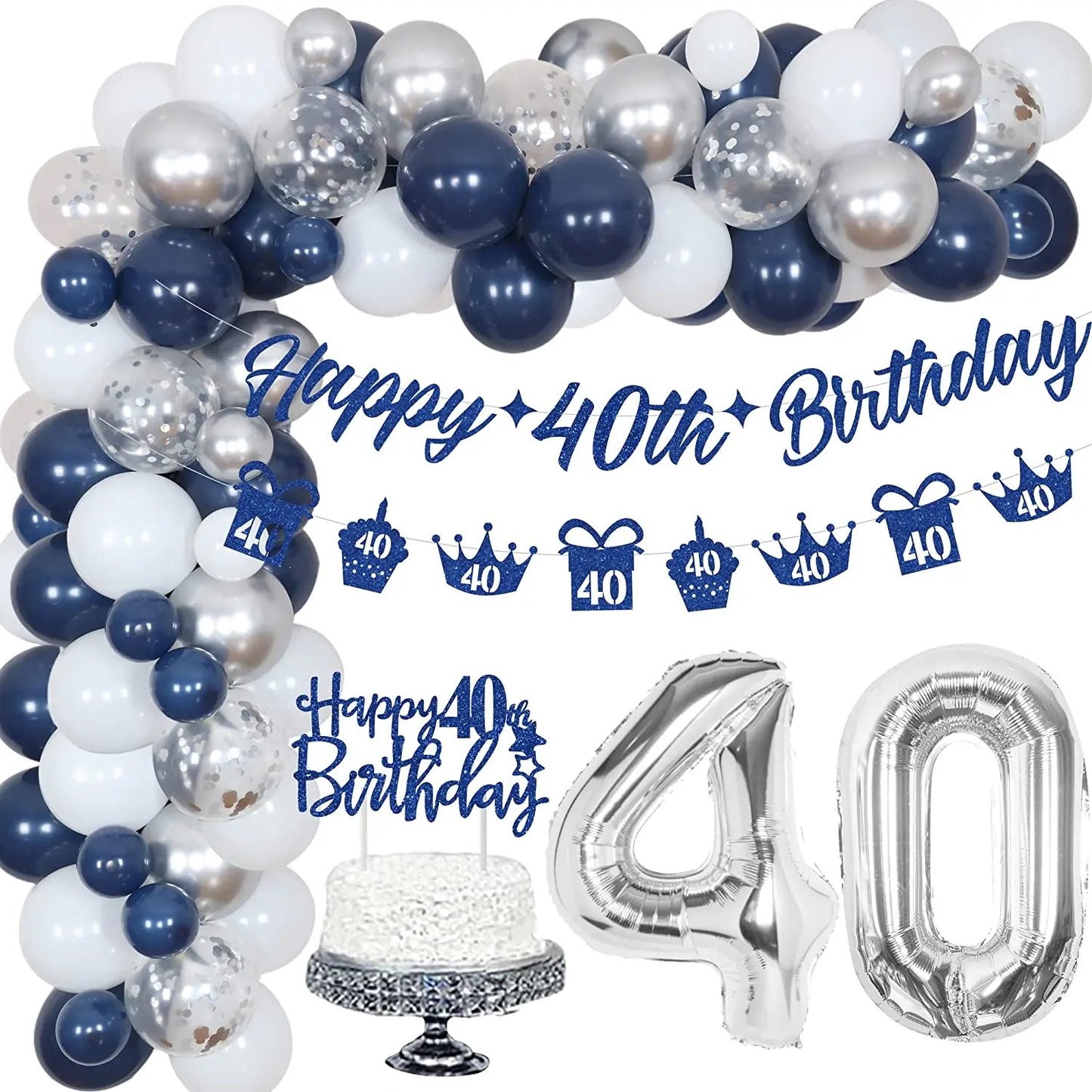 Fabulous Forty: Navy Grace - Party Kit