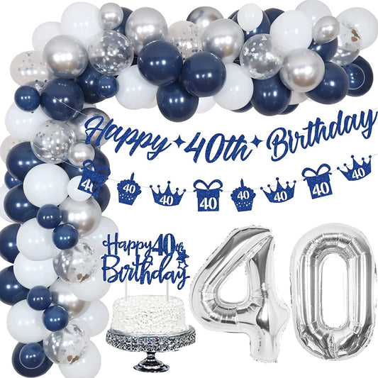 Fabulous Forty: Navy Grace - Party Kit