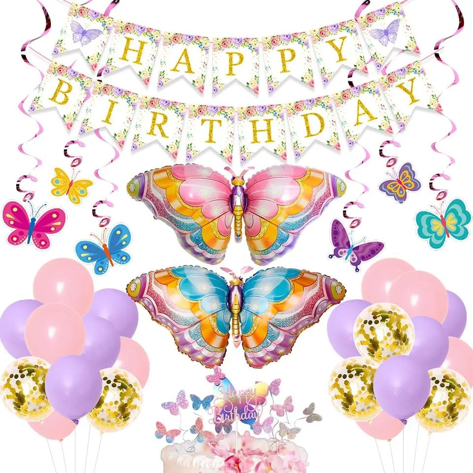 Fluttering Fantasy: Enchanted Butterfly Birthday - Party Kit