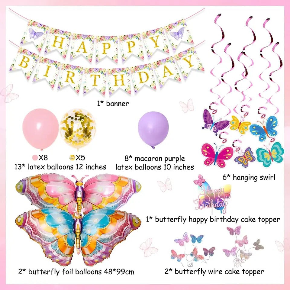 Fluttering Fantasy: Enchanted Butterfly Birthday - Party Kit