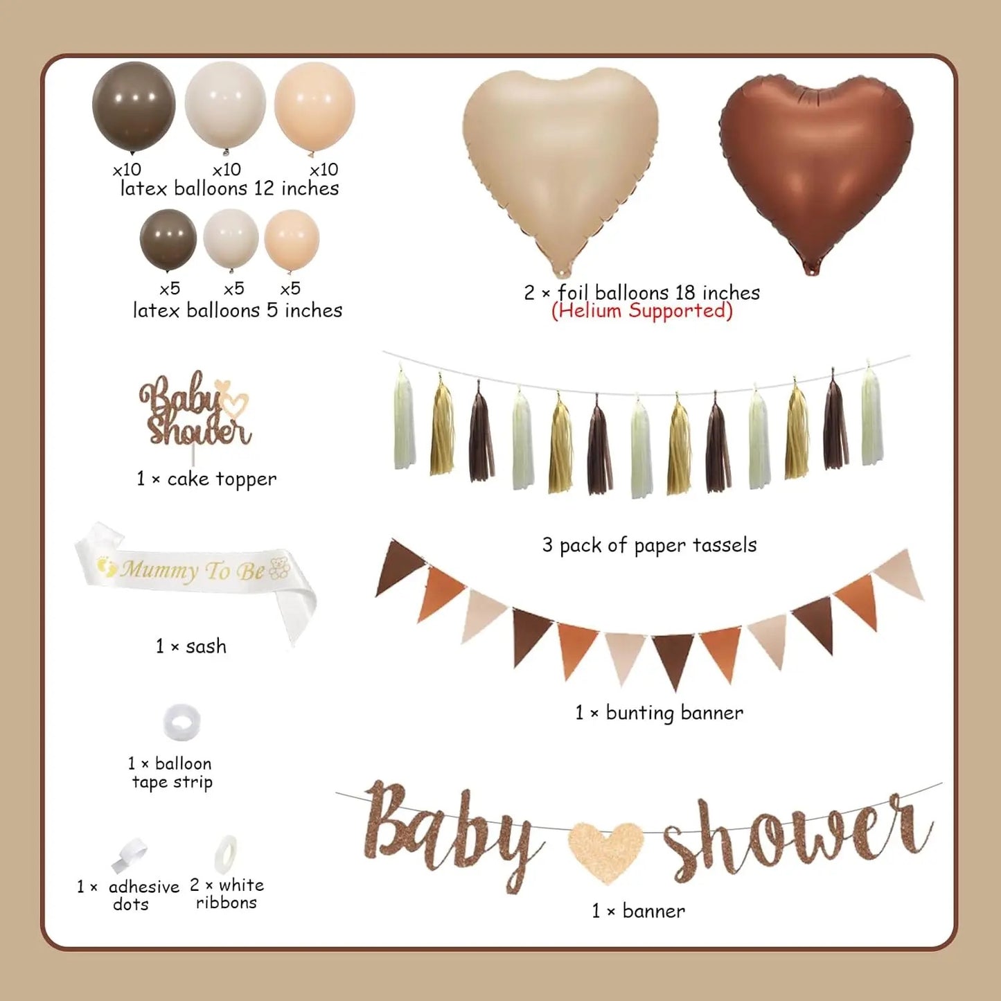 Little Bundle Neutral Chic: Unisex Baby Shower - Party Kit