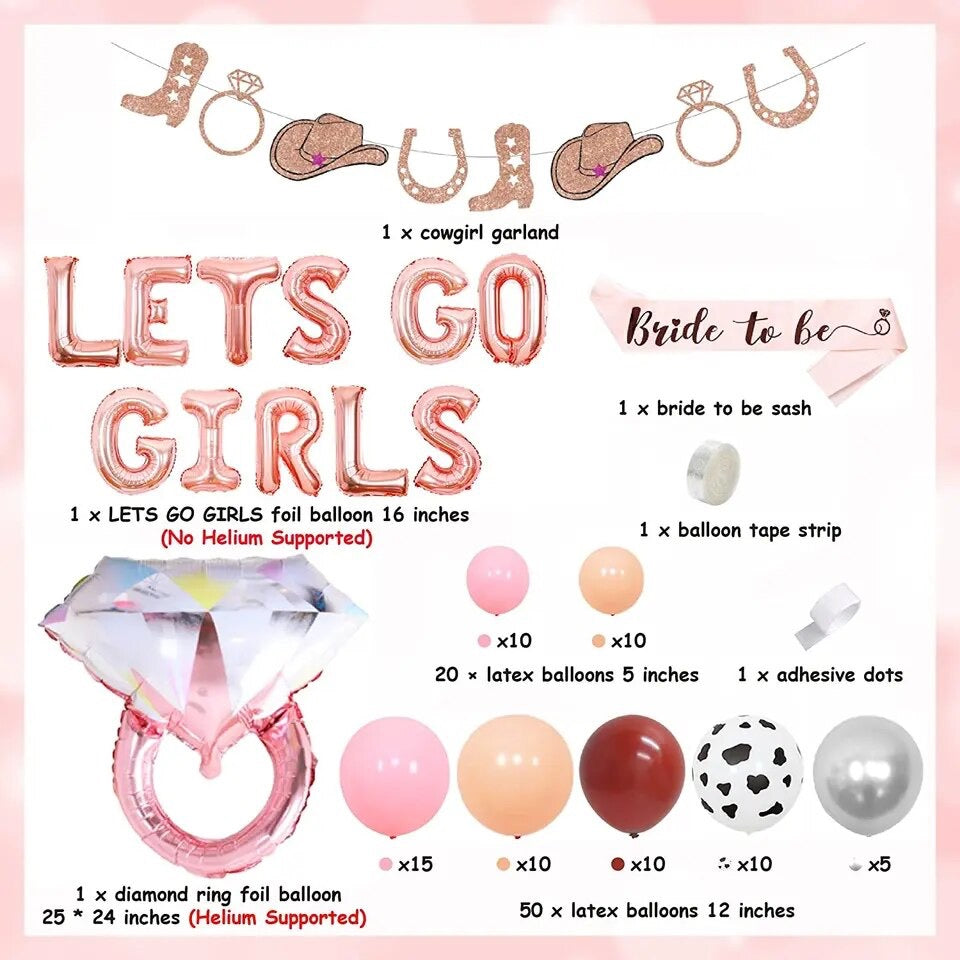 Wild West Bachelorette: 'Let's Go Girls' Cowgirl - Party Kit