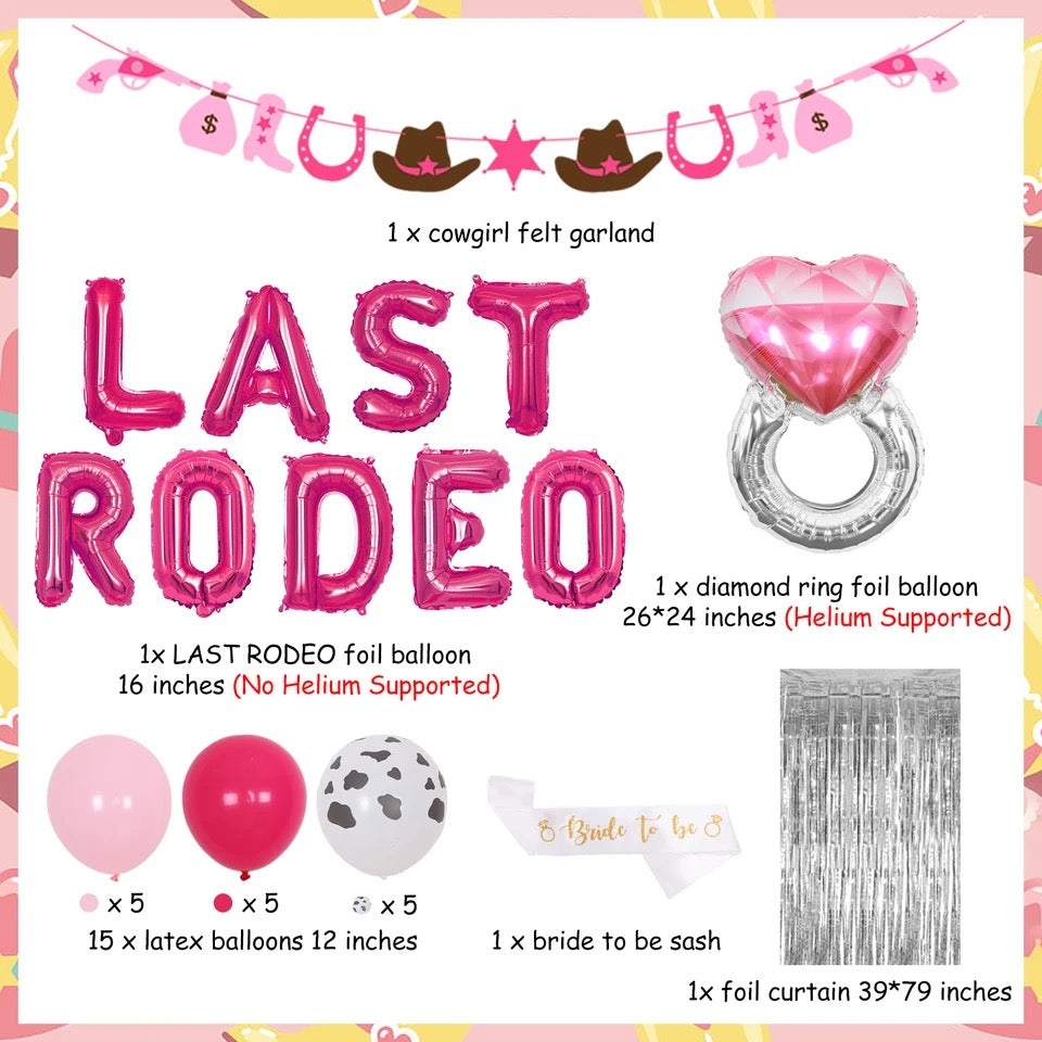 Last Rodeo Cowgirl Theme Bachelorette Bash - Party Kit