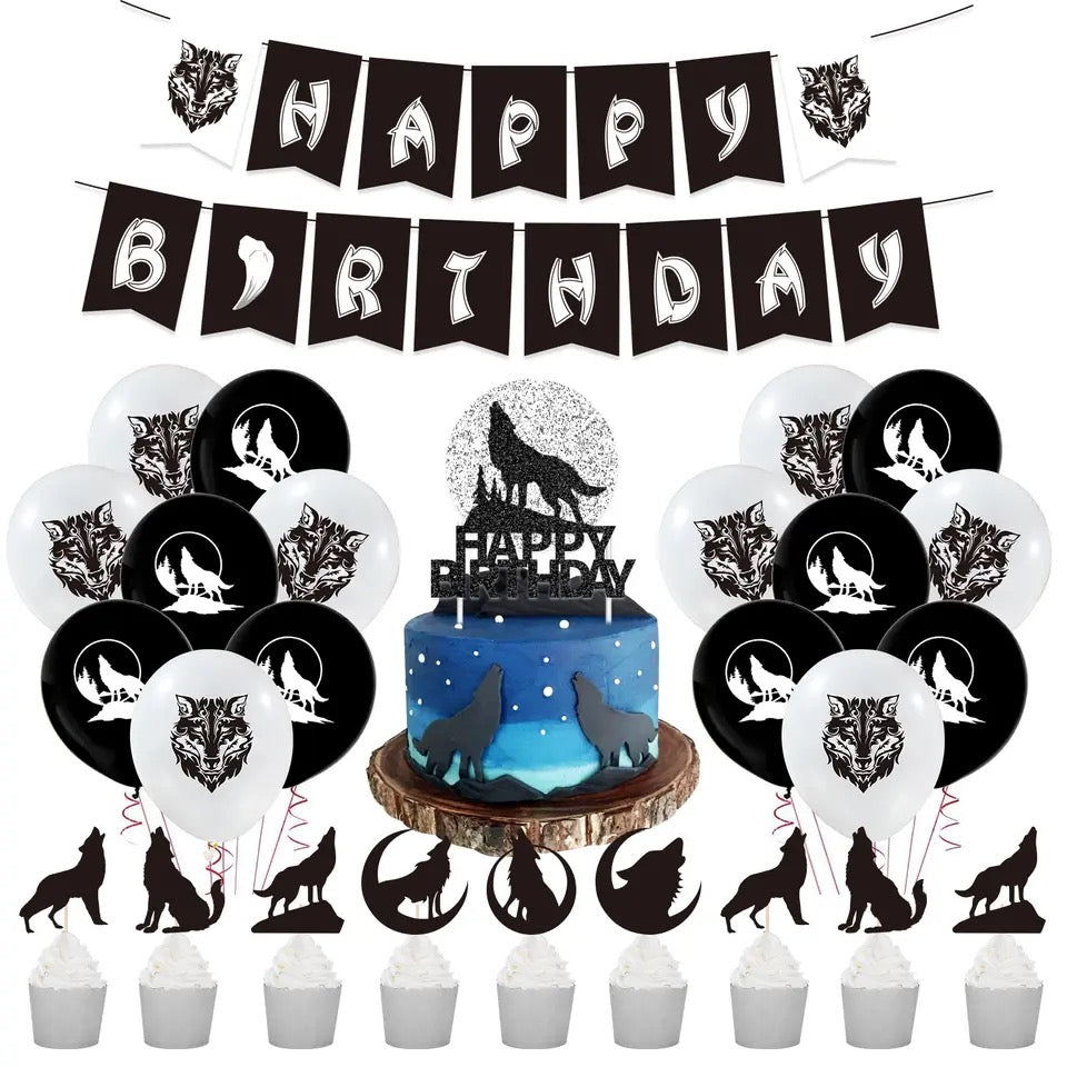 Midnight Howler Wolf Pack Birthday - Party Kit