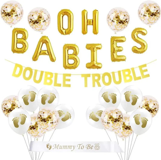 Oh Babies Double Trouble Baby Shower - Party Kit