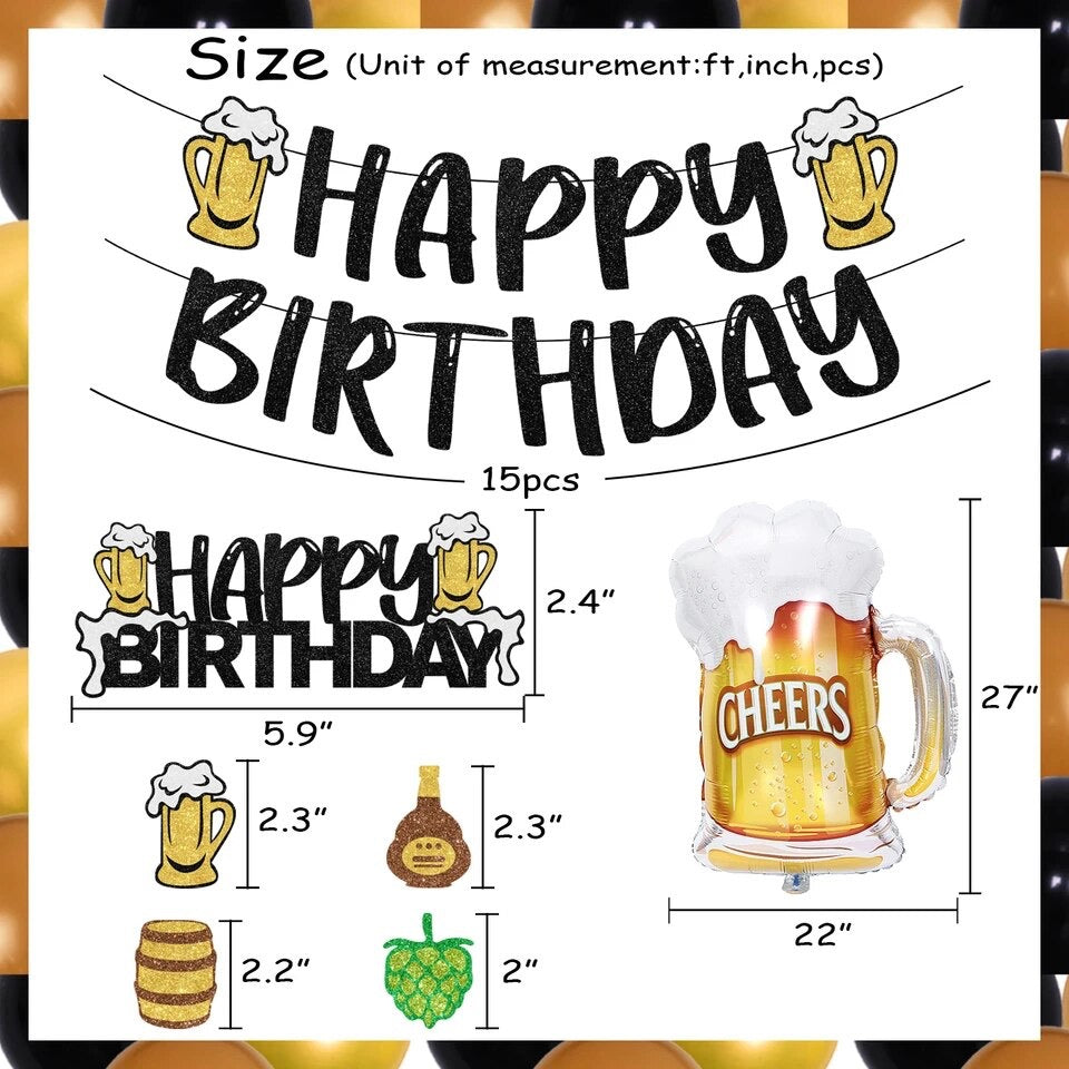 Cheers & Beers to Many Years – Classic Brew Bash Birthday - Party Kit