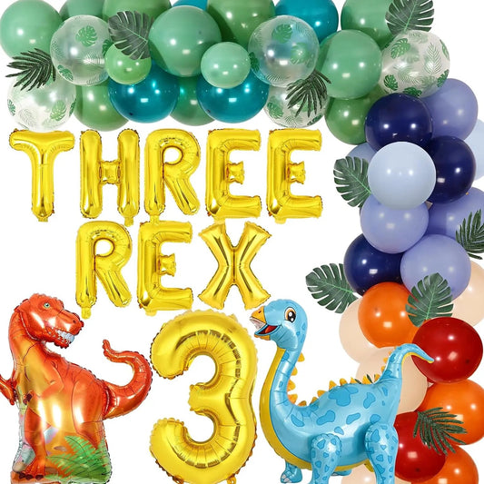 Three-Rex Dinosaur 3rd Birthday - Party Kit