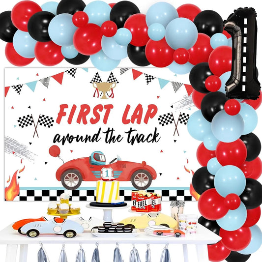 First Lap Around the Track: Race to Fun 1st Birthday Grand Prix - Party Kit