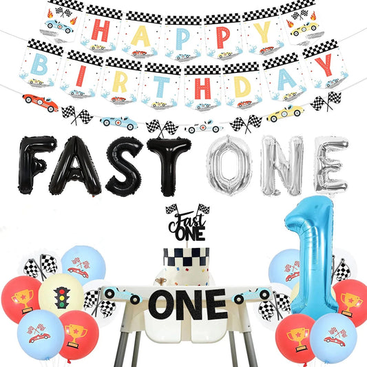 Fast One Race Car 1st Birthday Thrill - Party Kit