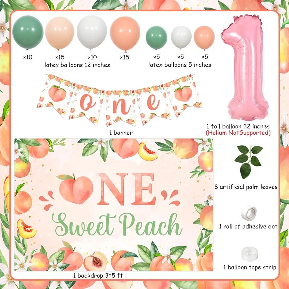 One Sweet Peach: Peachy Perfection Birthday - Party Kit