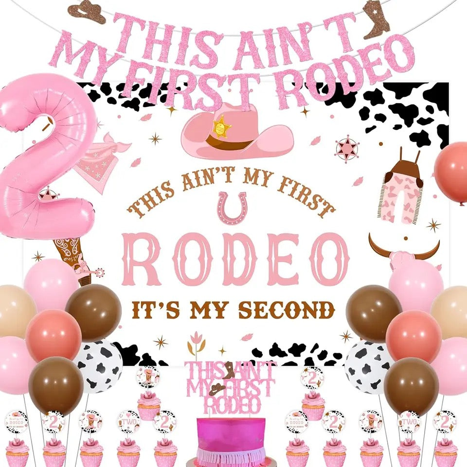 Cowgirl Charm: 'Not My First Rodeo' 2nd Birthday - Party Kit