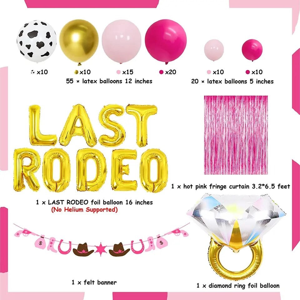 Hot Pink Hoedown: 'Last Rodeo' Bachelorette Balloon - Party Kit