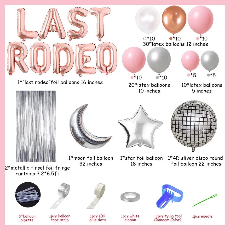 Galactic Cowgirl Gala: Pink & Silver 'Last Rodeo' Bachelorette - Party Kit