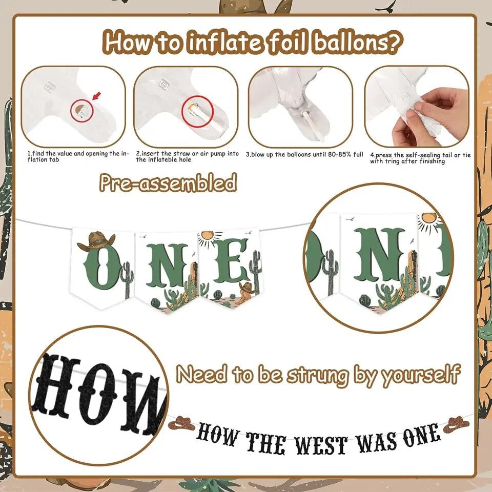 Yeehaw First Year Fest: Cowboy Rodeo 1st Birthday - Party Kit