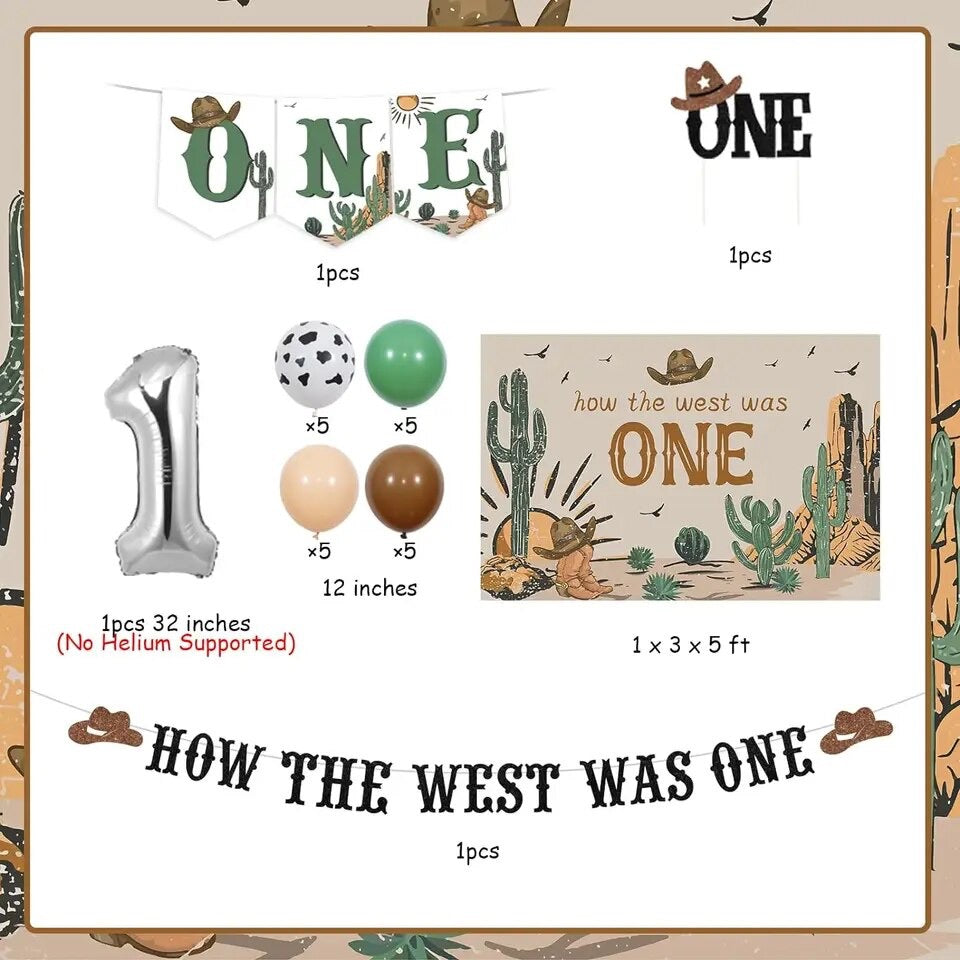 Yeehaw First Year Fest: Cowboy Rodeo 1st Birthday - Party Kit