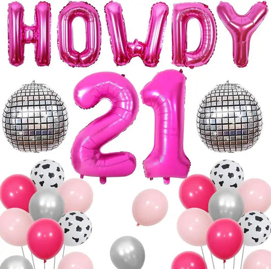 Howdy I’m 21: Disco Rodeo Cowgirl 21st Birthday - Party Kit