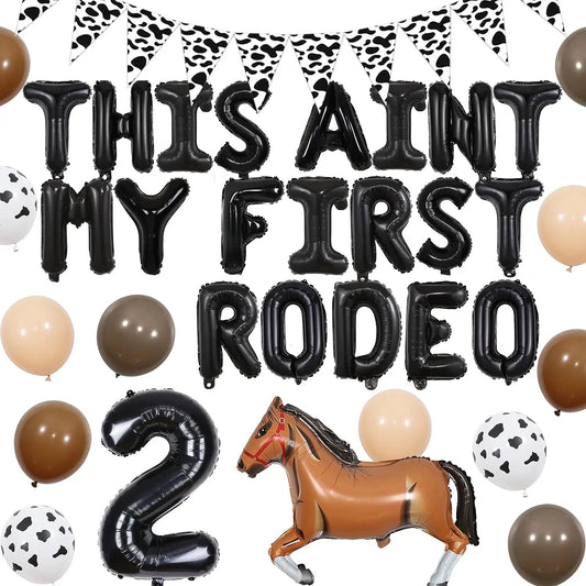 Rodeo Round-Up: 'Not My First Rodeo' Cowboy 2nd Birthday -Party Kit