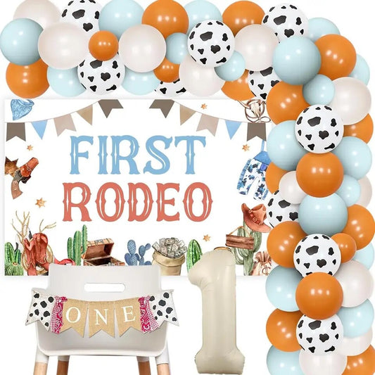 Baby Buckaroo Bonanza: 'My First Rodeo' Cowboy 1st Birthday - Party Kit