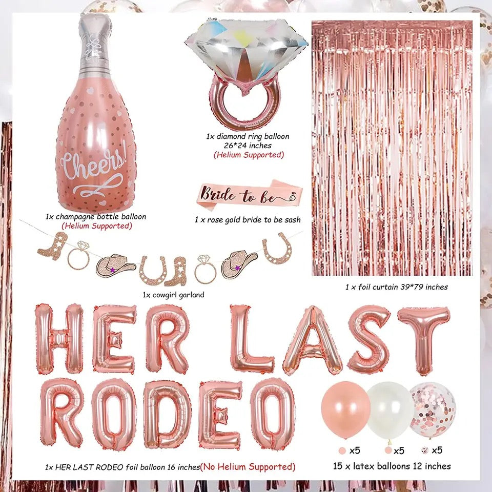 Her Last Rodeo Cowgirl Theme Bachelorette Bash - Party Kit