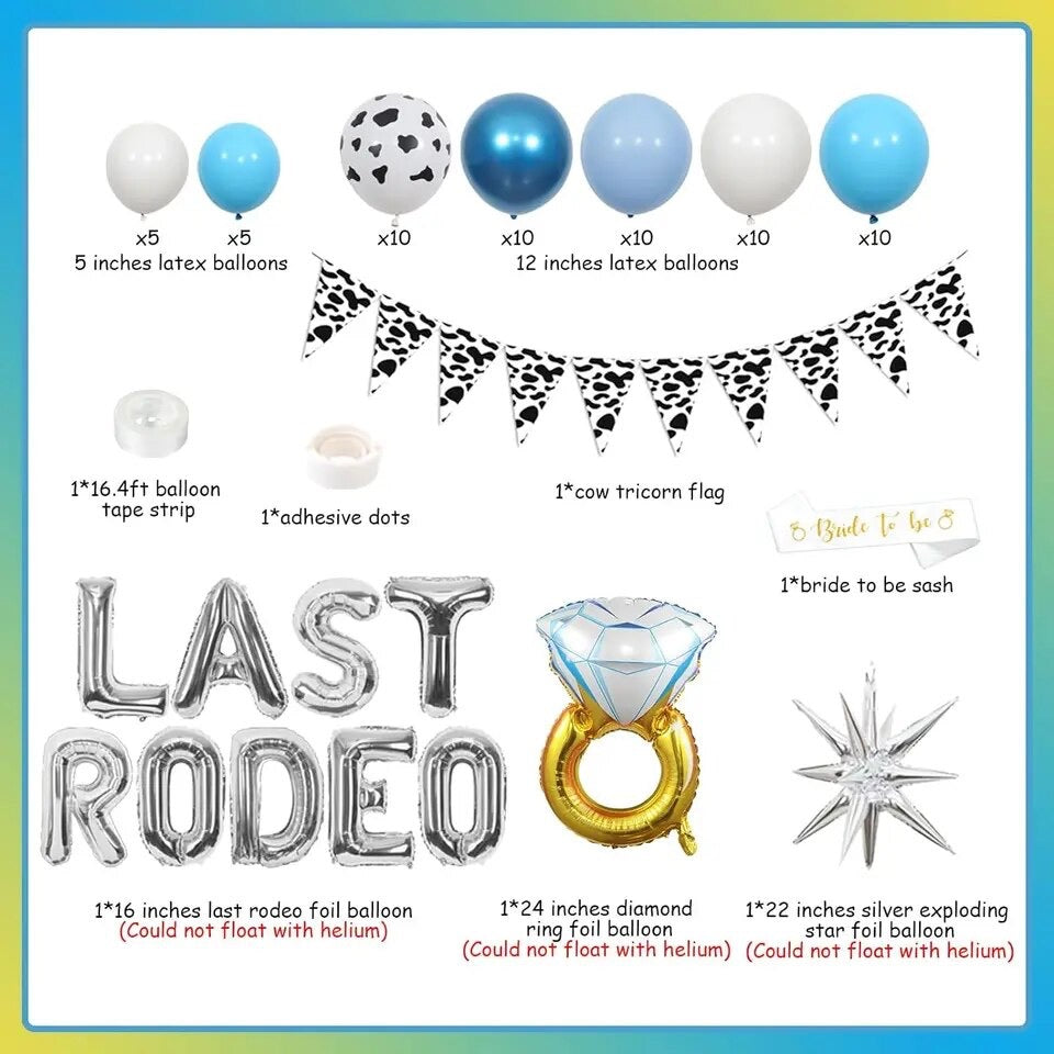 Yeehaw & I Do! Bride's Last Rodeo: Western Cowgirl Disco Bachelorette - Party Kit