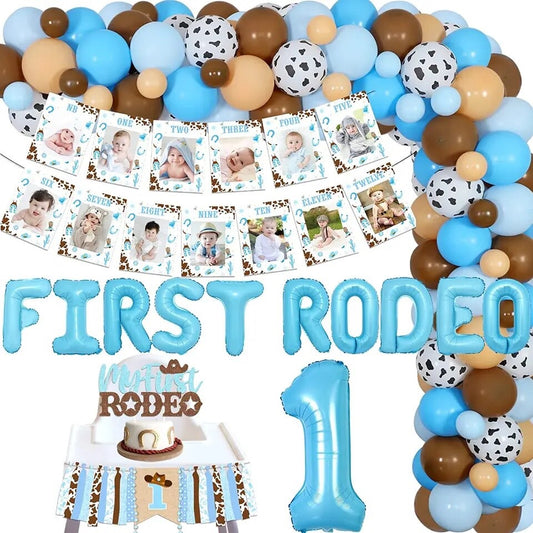 First Rodeo: Little Buckaroo's Bonanza: Blue Cowboy - Party Kit