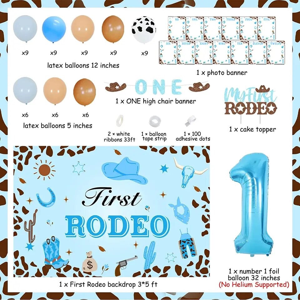 First Rodeo: Ultimate Cowboy 1st Birthday Bonanza- Party Kit