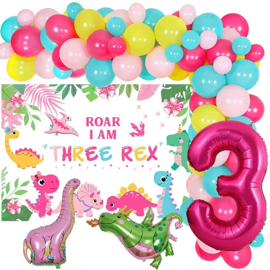 Three-Rex Dinosaur 3rd Birthday - Party Kit