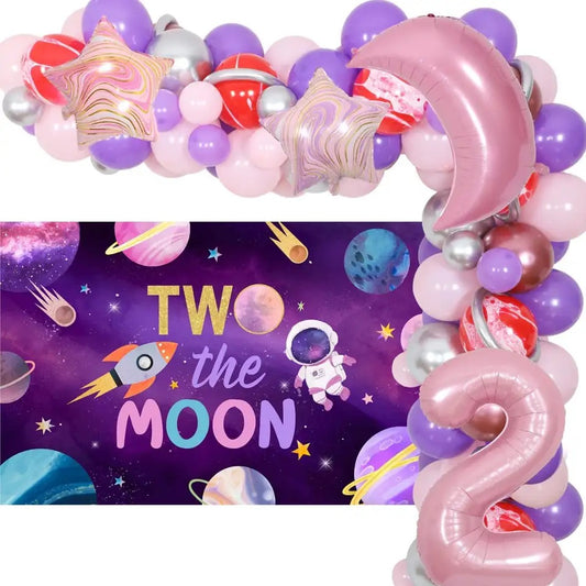 Galactic Gala: Two The Moon - Outer Space Girl's 2nd Birthday - Party Kit