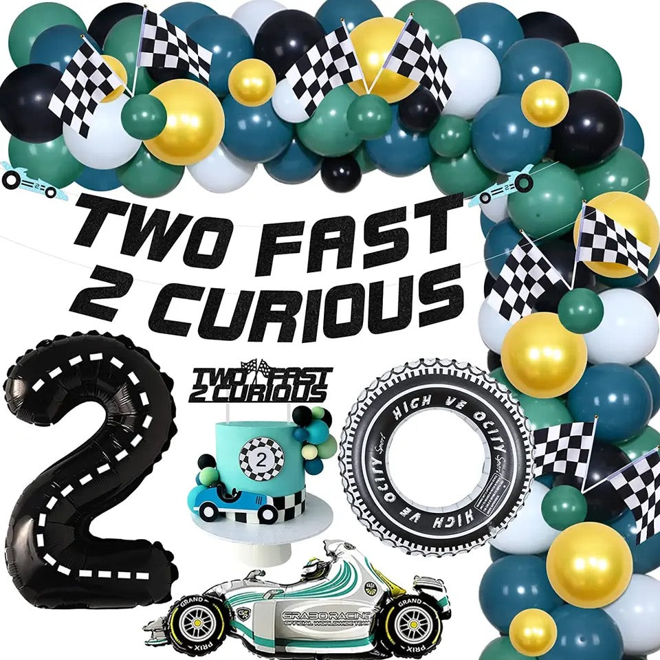 Speedster Celebration: Two Fast Race Car 2nd Birthday - Party Kit