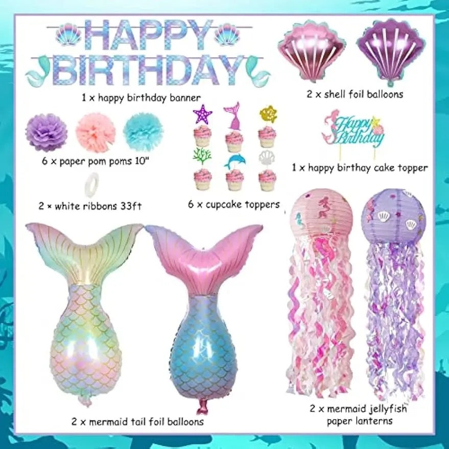 Enchanted Seas Adventure: Mermaid Theme - Party Kit