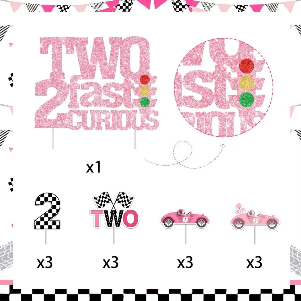 Two Fast 2 Curious Theme 2nd Birthday - Party Kit